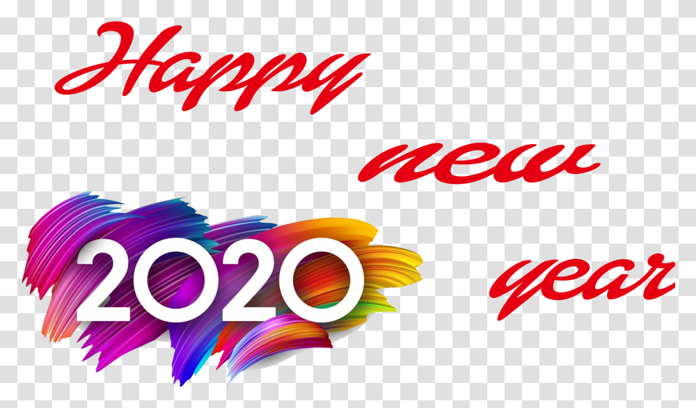 Happy New Year Image 2020 Pic Graphic Design, Floral Design Transparent Png