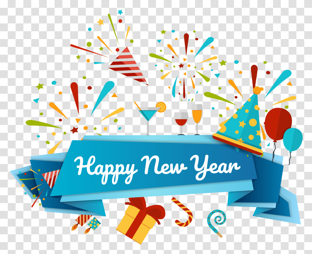 Happy New Year Image Free Download Searchpng Happy New Year Clip Art, Paper, Poster, Advertisement Transparent Png