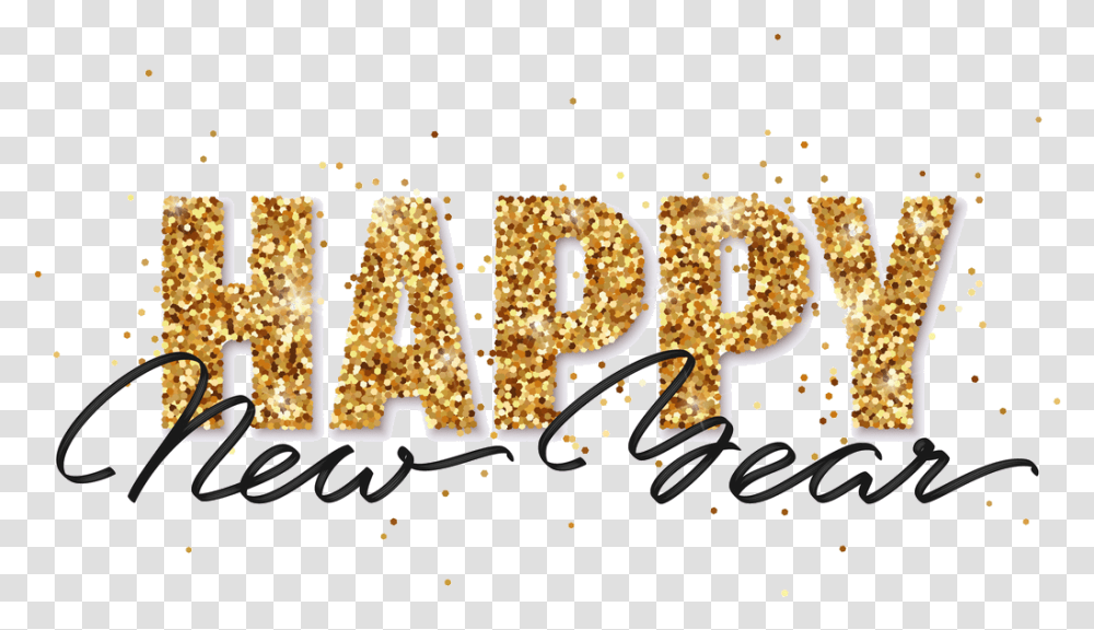 Happy New Year Images Tumblr Calligraphy, Confetti, Paper, Alphabet Transparent Png