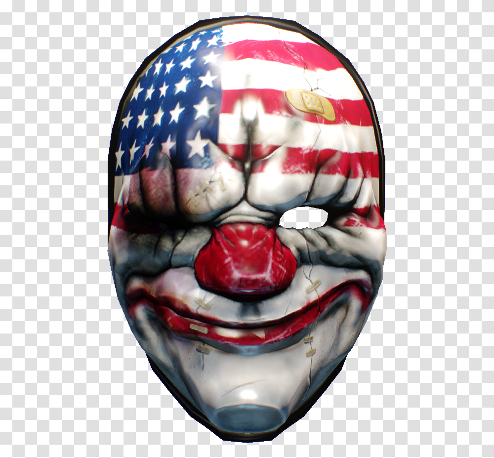 Happy New Year Overkill Software Payday 2 Dallas Mask, Symbol, Sphere, Flag, Helmet Transparent Png