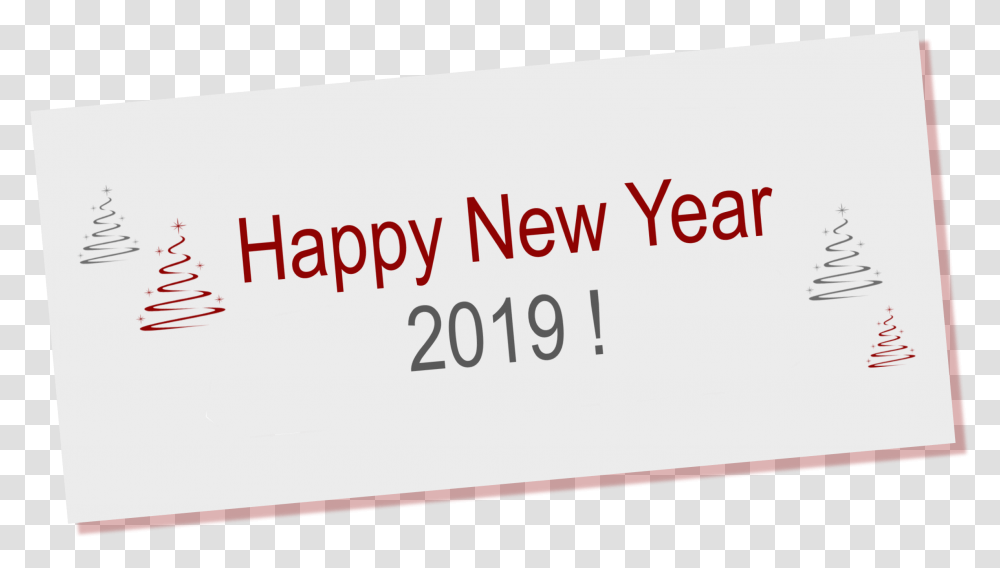 Happy New Year Recyl Calligraphy, Text, Business Card, Paper, Number Transparent Png