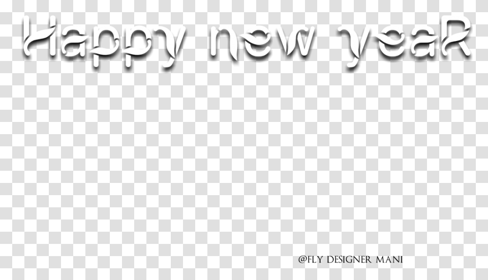 Happy New Year's Calligraphy, Alphabet, Face Transparent Png