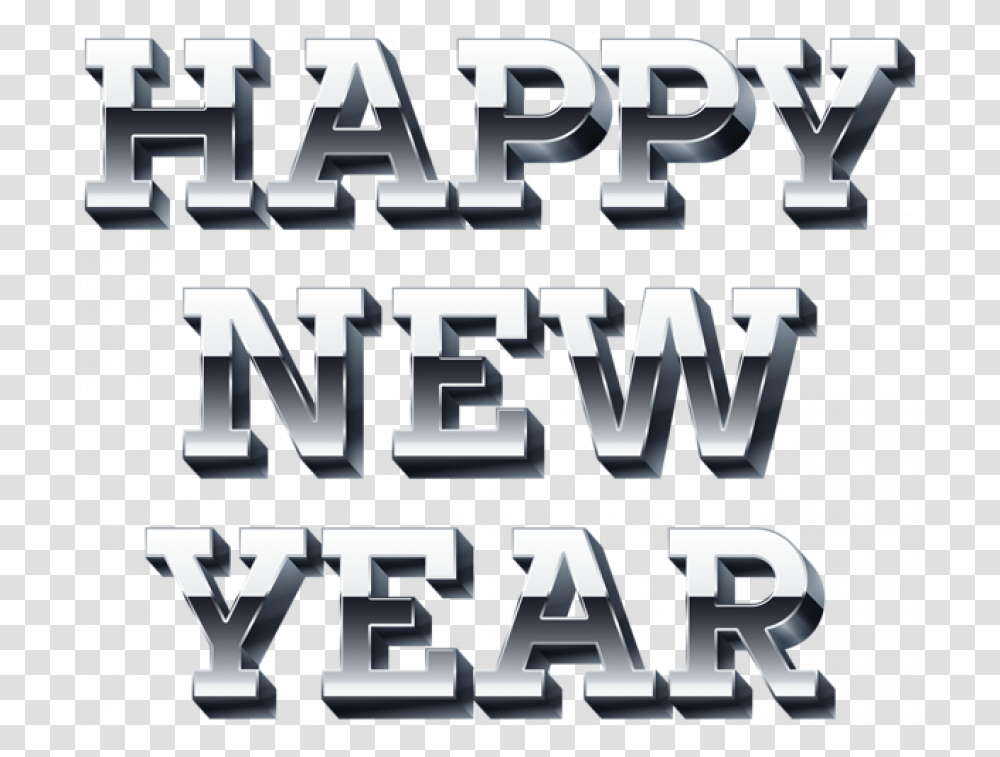 Happy New Year Silver, Word, Alphabet, Fitness Transparent Png