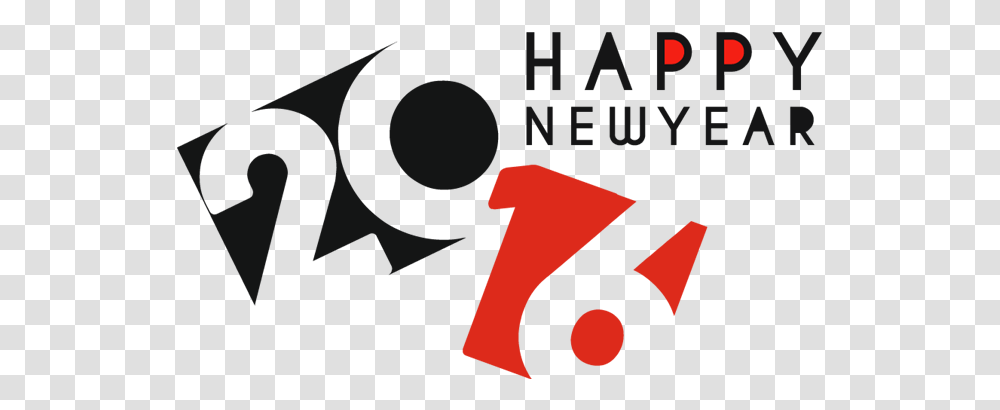 Happy New Year Text Design, Number, Alphabet Transparent Png