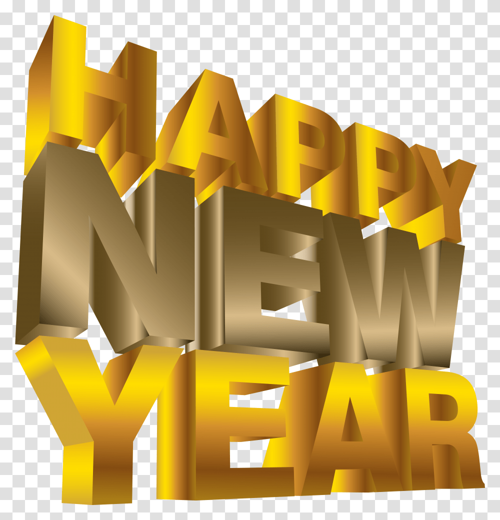 Happy New Year, Gold, Toy, Honey Transparent Png