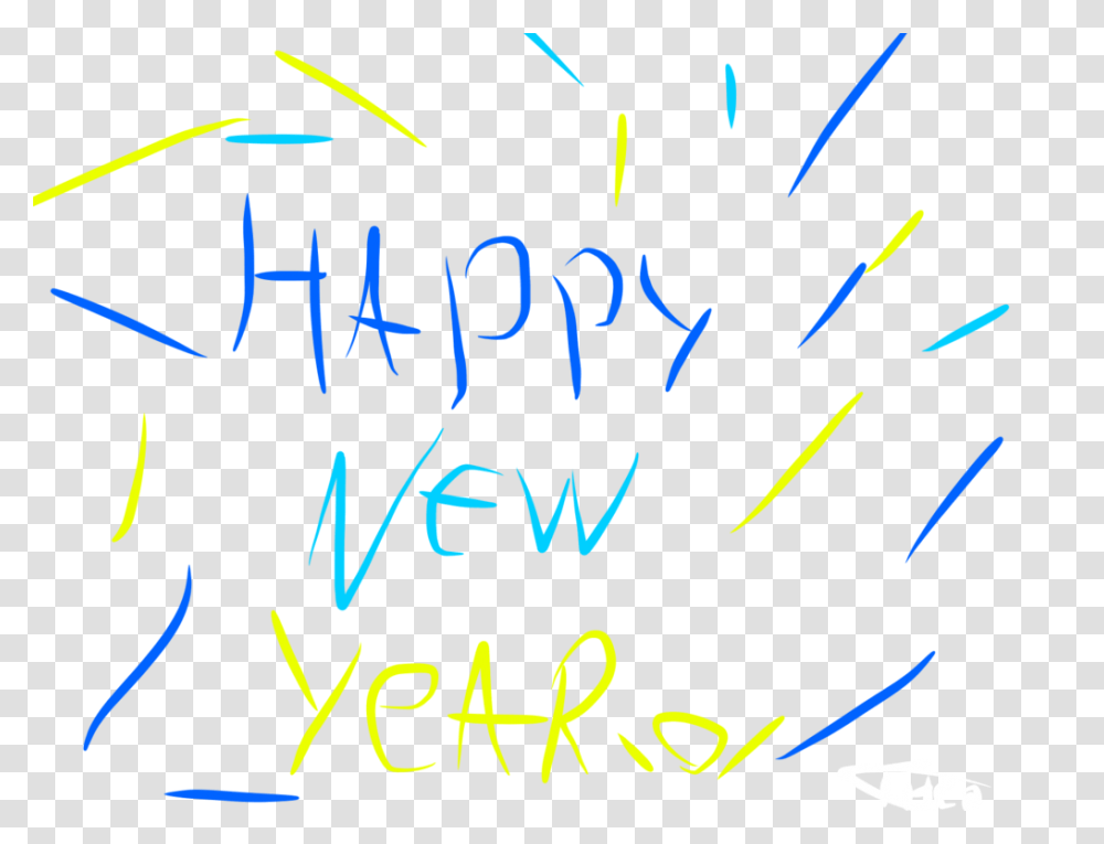 Happy New Year, Handwriting Transparent Png