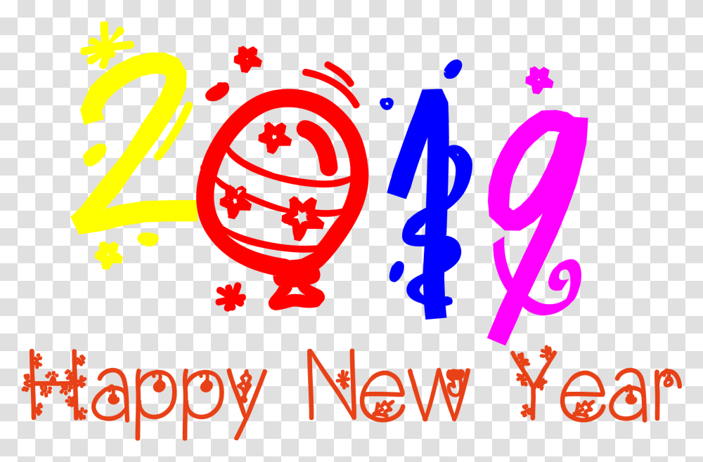 Happy New Year Thin Text Happy New Years Text, Alphabet, Handwriting Transparent Png
