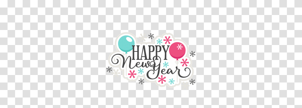 Happy New Year Title Scrapbook Cute Clipart, Outdoors, Label Transparent Png