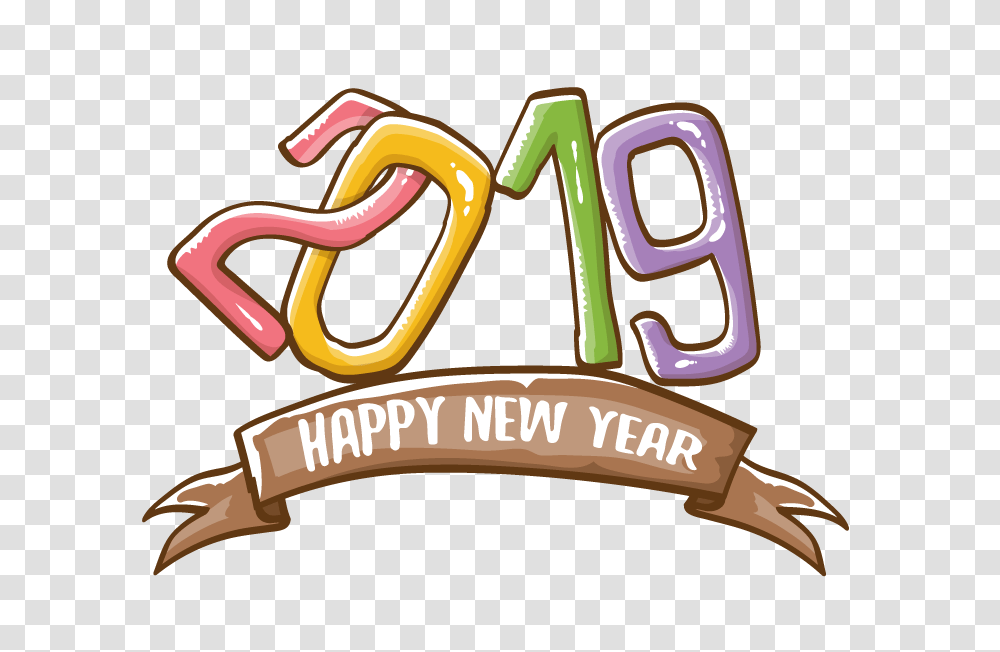 Happy New Year Vector 2019 Clipart Free Vector Download Happy New Year 2019, Logo, Symbol, Text, Scissors Transparent Png