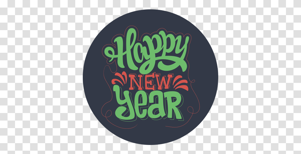 Happy New Year With Background Calligraphy, Logo, Symbol, Trademark, Text Transparent Png
