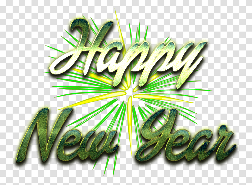 Happy New Year Word Art Happy New Year Logo, Lighting, Neon, Text, Bazaar Transparent Png