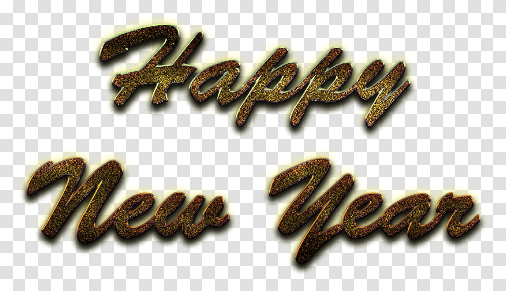 Happy New Year Word Art Image Background Arts Happy New Year Text With No Background, Label, Hand, Light, Plant Transparent Png
