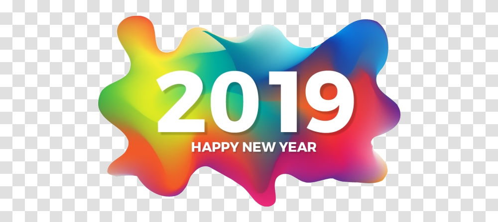 Happy Newyear2019withcolorfulgradientfluidpng132463 New Year, Number, Symbol, Text, Alphabet Transparent Png