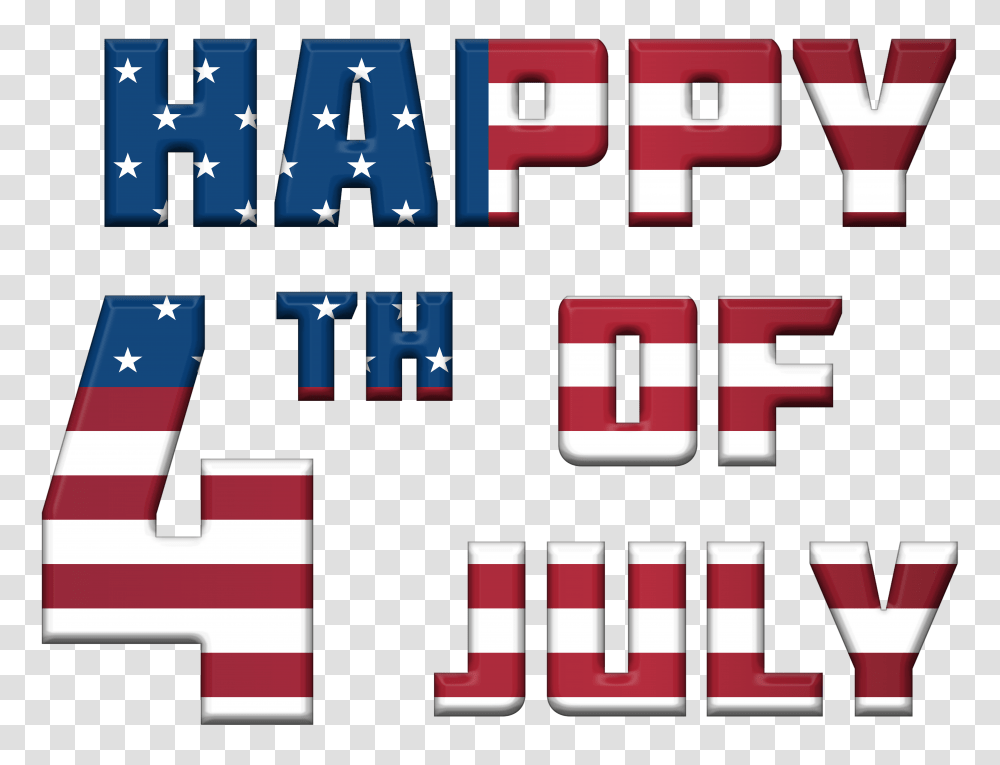 Happy Of July Usa Clip Art, Flag, American Flag, Fire Truck Transparent Png