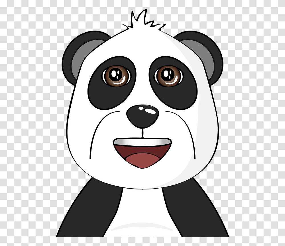 Happy Panda Clipart Panda Sticker, Label, Coffee Cup, Beverage Transparent Png