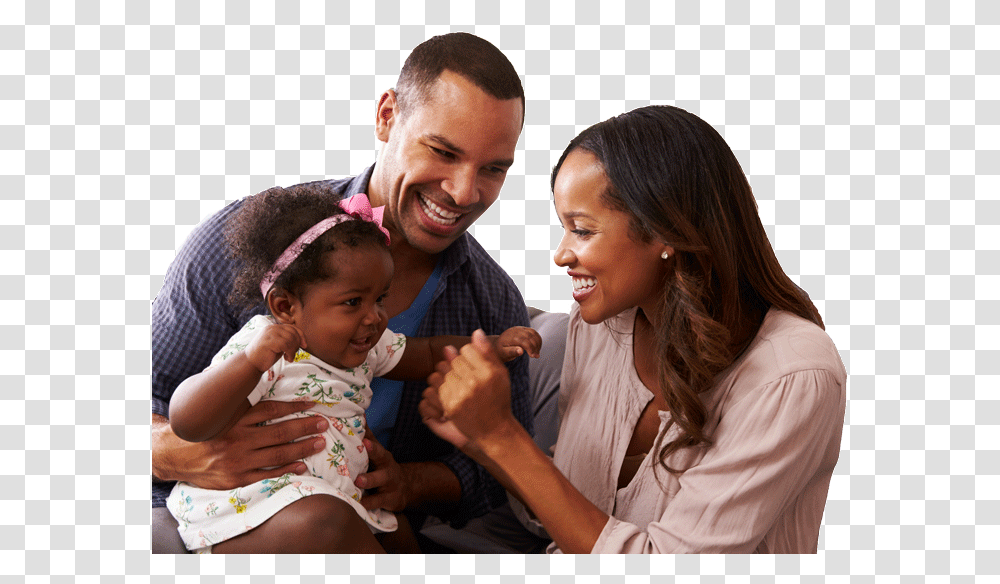 Happy Parents Playing With Baby Girl On Dadquots Knee Black Parents With Baby, Person, Human, People, Family Transparent Png