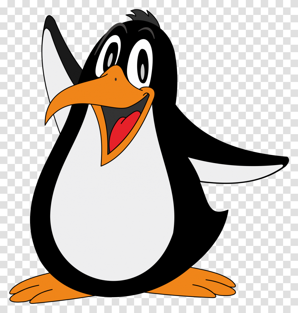 Happy Penguin Cartoon, Bird, Animal, King Penguin Transparent Png