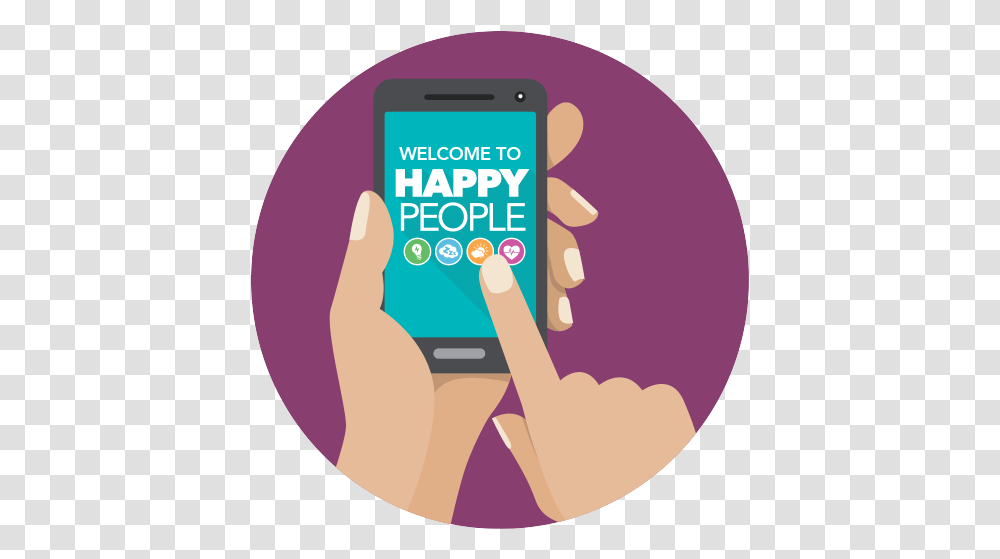 Happy People Body Iphone, Electronics, Hand-Held Computer, Texting, Mobile Phone Transparent Png
