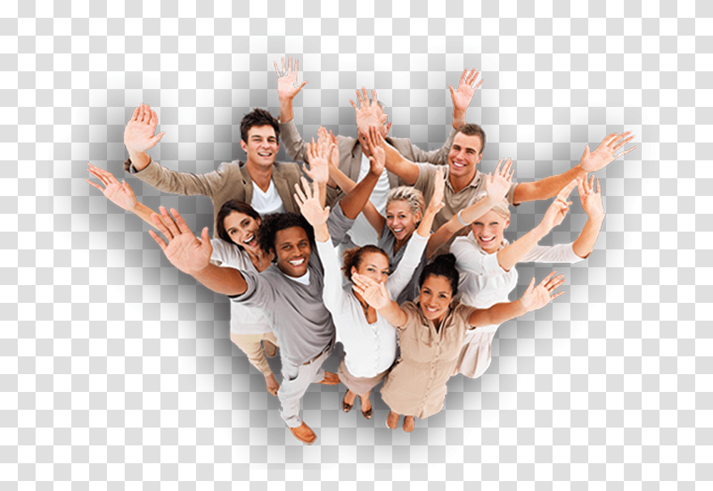 Happy People With Hands Up Image Career Guidance Seminar Mba, Person, Face, Portrait, Leisure Activities Transparent Png