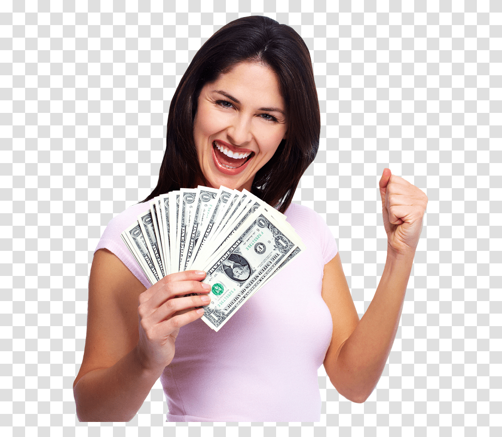 Happy People With Money, Person, Human, Dollar, Finger Transparent Png