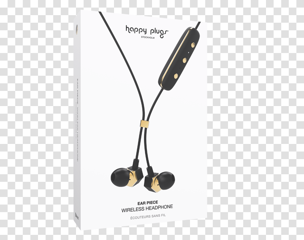 Happy Plugs Ear Piece Wireless Headphones Black And Gold Sluchawki Bezprzewodowe Happy Plugs, Electronics, Headset Transparent Png