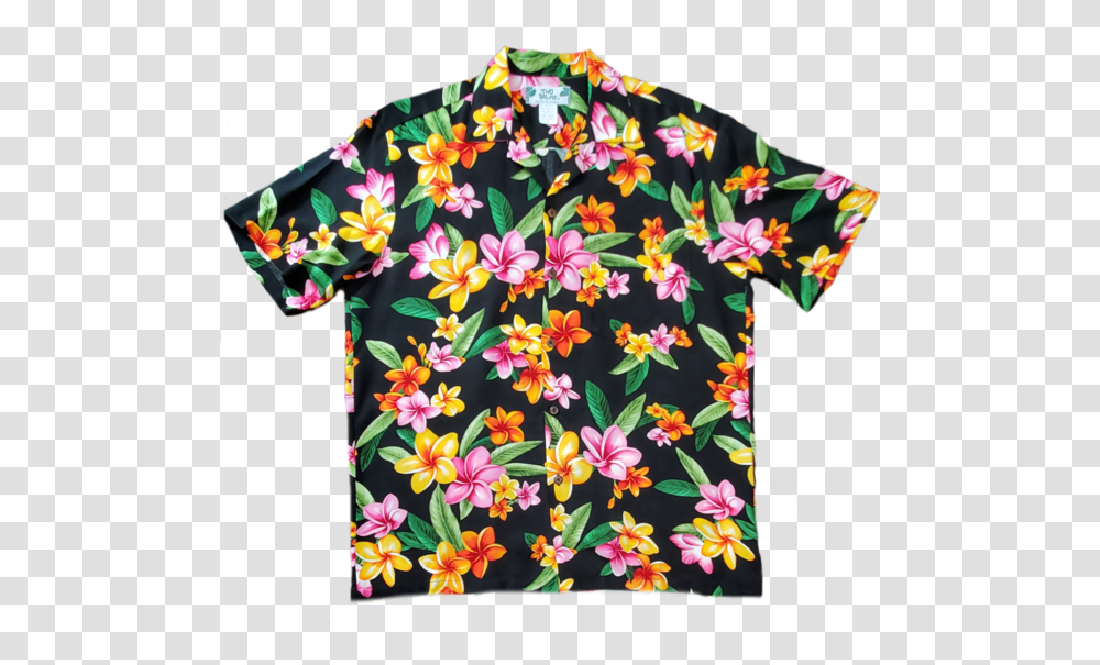 Happy Plumeria Black Short Sleeve, Clothing, Apparel, Shirt, T-Shirt Transparent Png