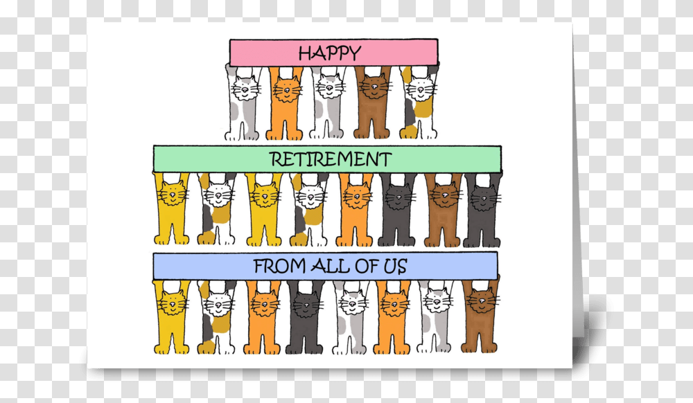 Happy Retirement From All Of Us, Label, Word, Alphabet Transparent Png