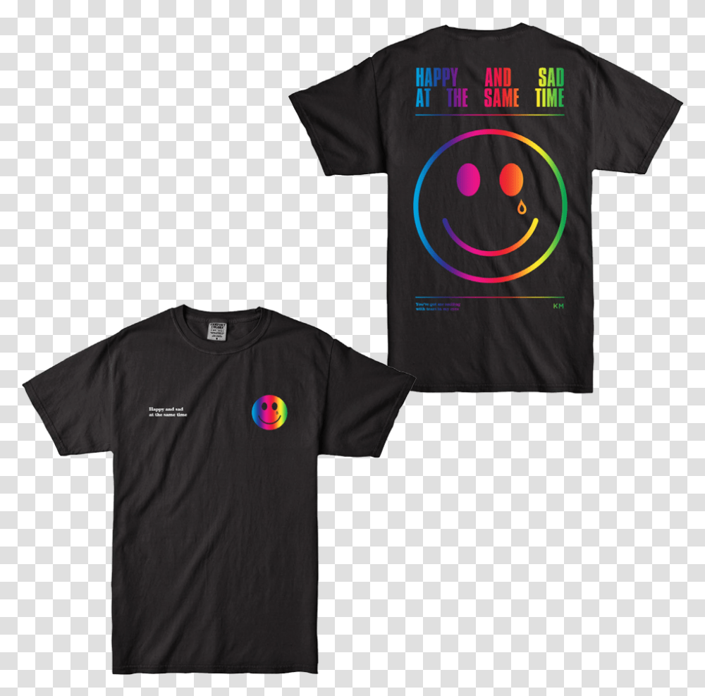 Happy Sad Smiley Tee Kacey Musgraves Happy And Sad Shirt, Clothing, Apparel, T-Shirt, Sleeve Transparent Png