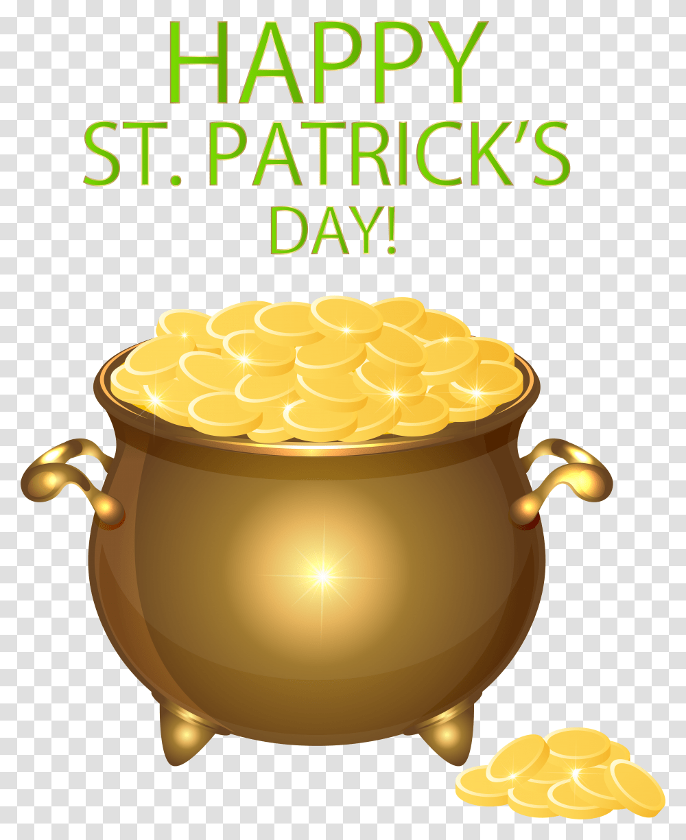 Happy Saint Patrick's Day Pot Of Gold Transparent Png