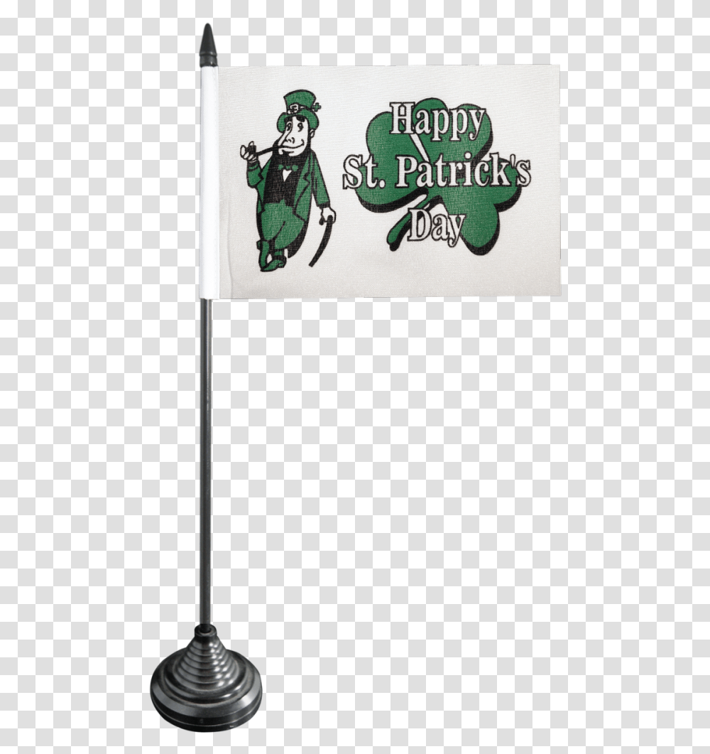 Happy Saint Patrickquots Day St Patrickquots Table Flag Sign, Person, Label Transparent Png