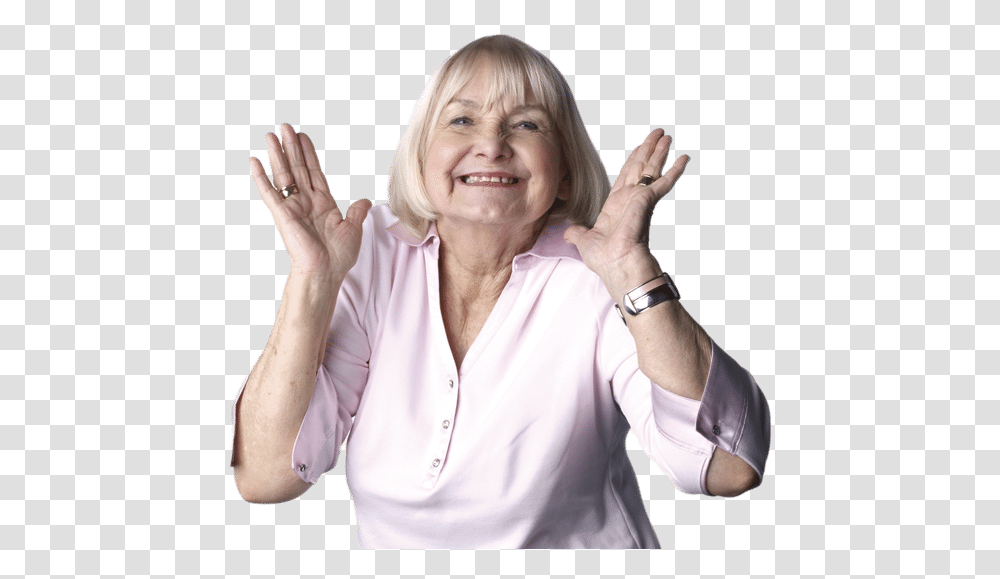 Happy Senior Woman Woman, Female, Person, Sleeve Transparent Png
