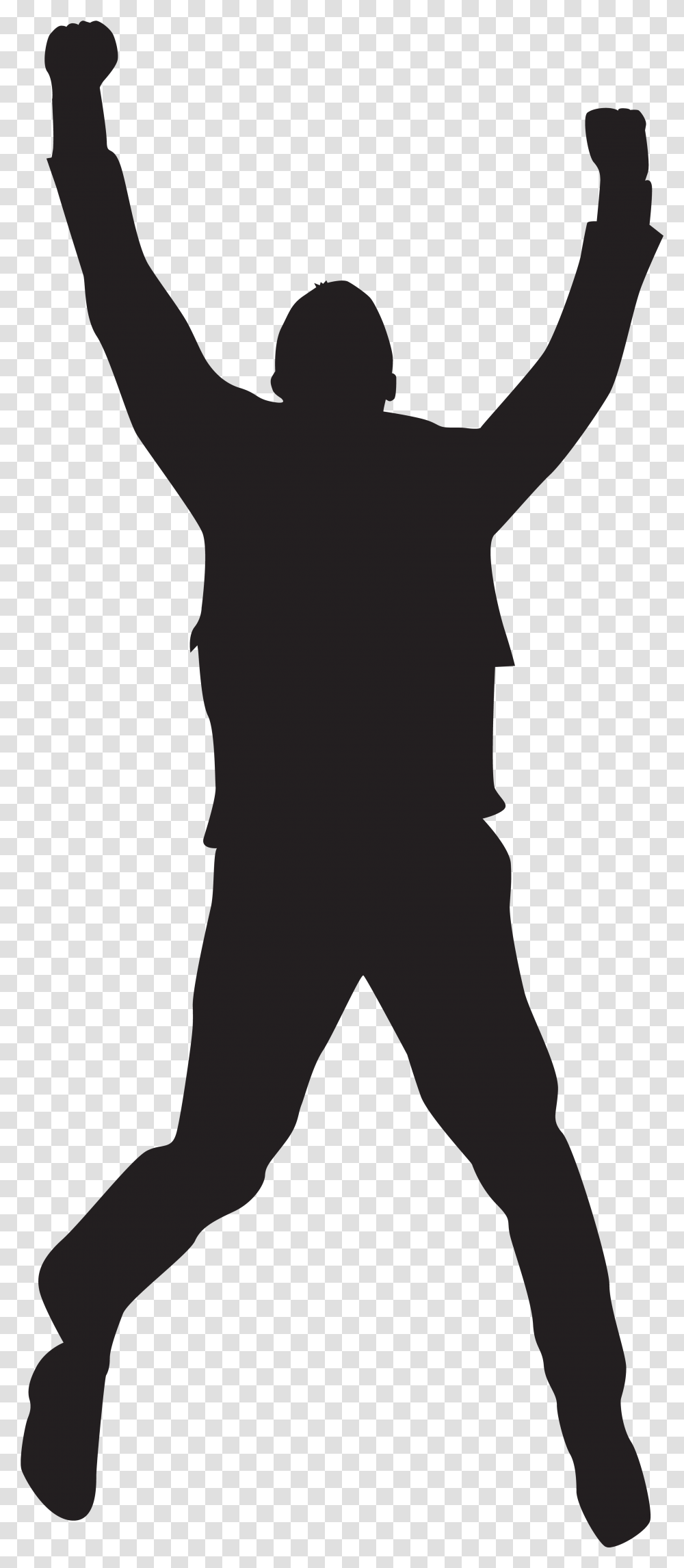 Happy Silhouette Silhouette Of A Person Jumping, Human, Standing, Hand, Back Transparent Png