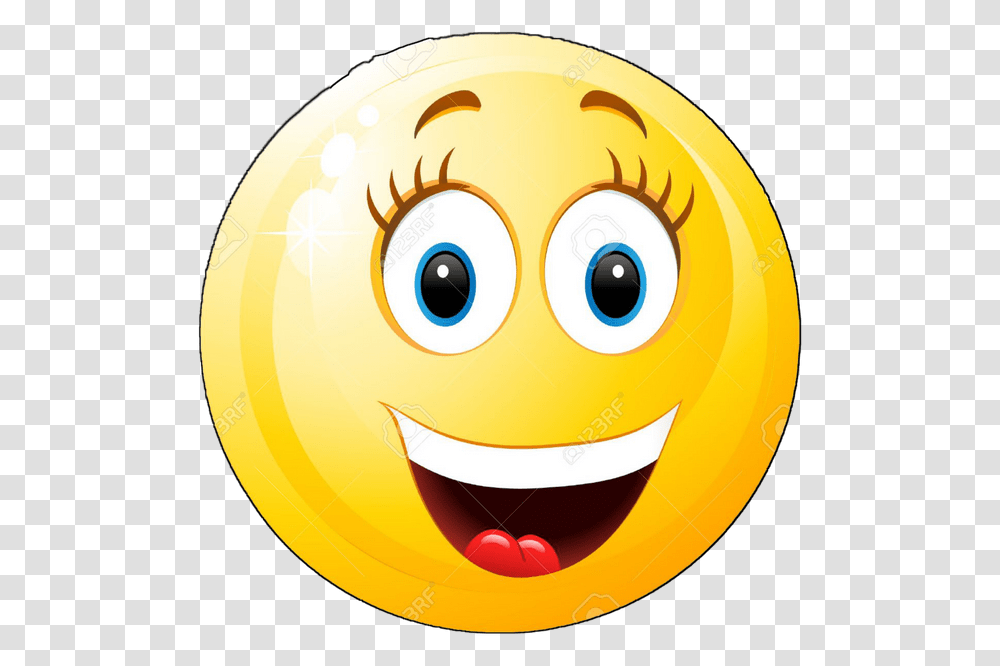 Happy Smiley Face Cartoon Happy Face Girl Emoji, Plant, Food, Produce, Fruit Transparent Png