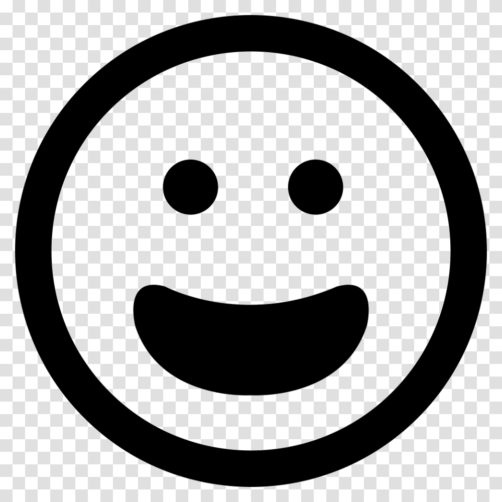 Happy Smiling Emoticon Face With Open Mouth Charing Cross Tube Station, Stencil, Logo, Trademark Transparent Png