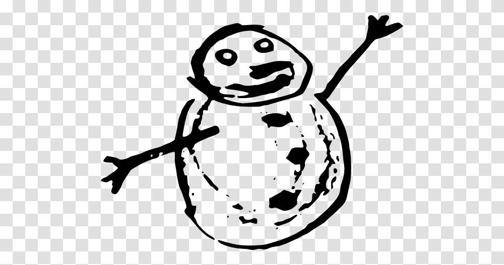 Happy Snowman Doodle Clip Art, Stencil, Drawing, Face, Bird Transparent Png