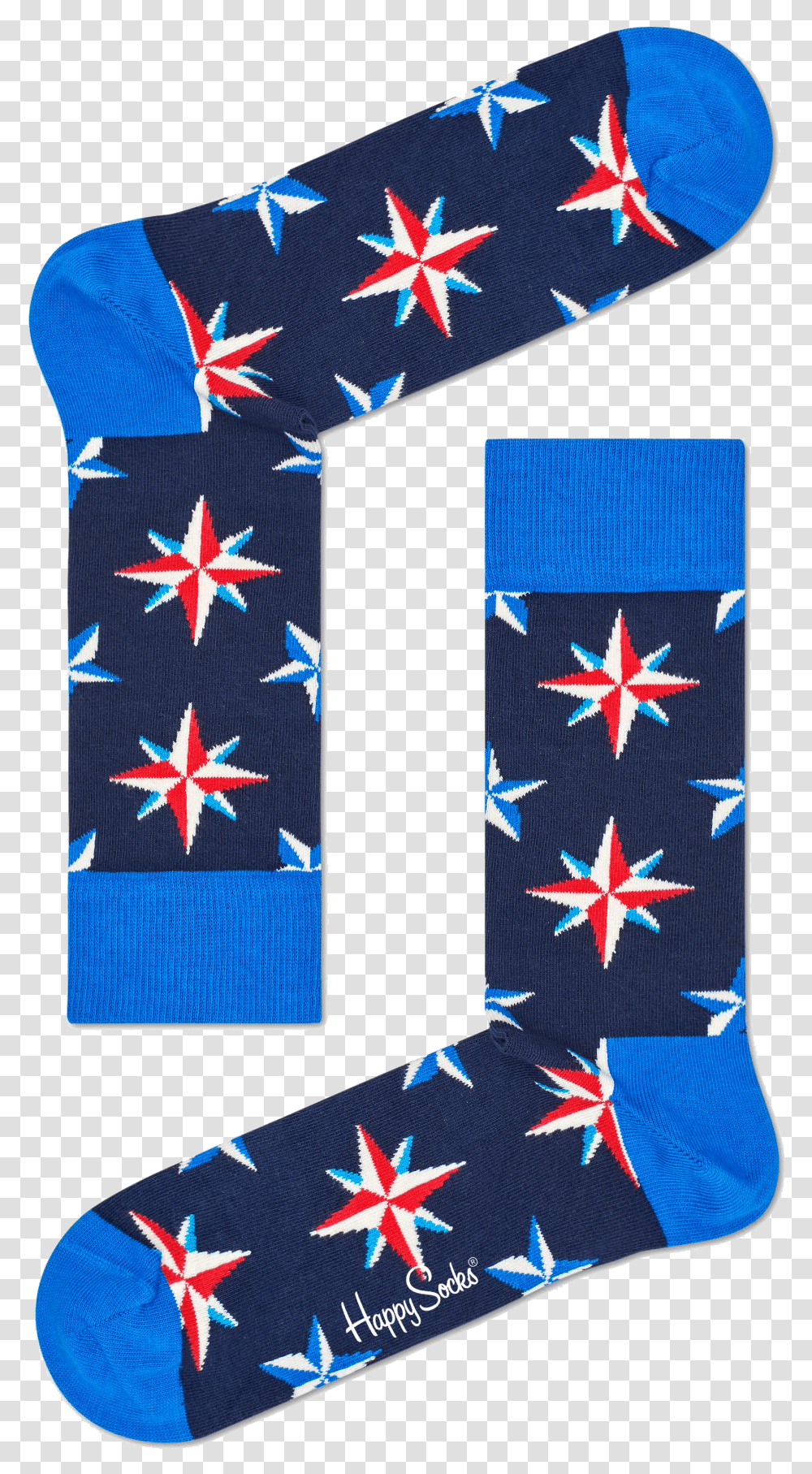 Happy Socks Nautical Star Sock, Clothing, Apparel, Rug, Sash Transparent Png