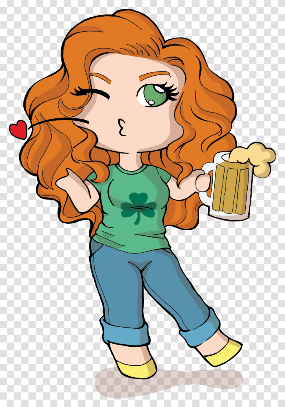 Happy St Patrickquots Day This Holiday Collection Features Cartoon, Person, Beverage, Drinking, Juice Transparent Png