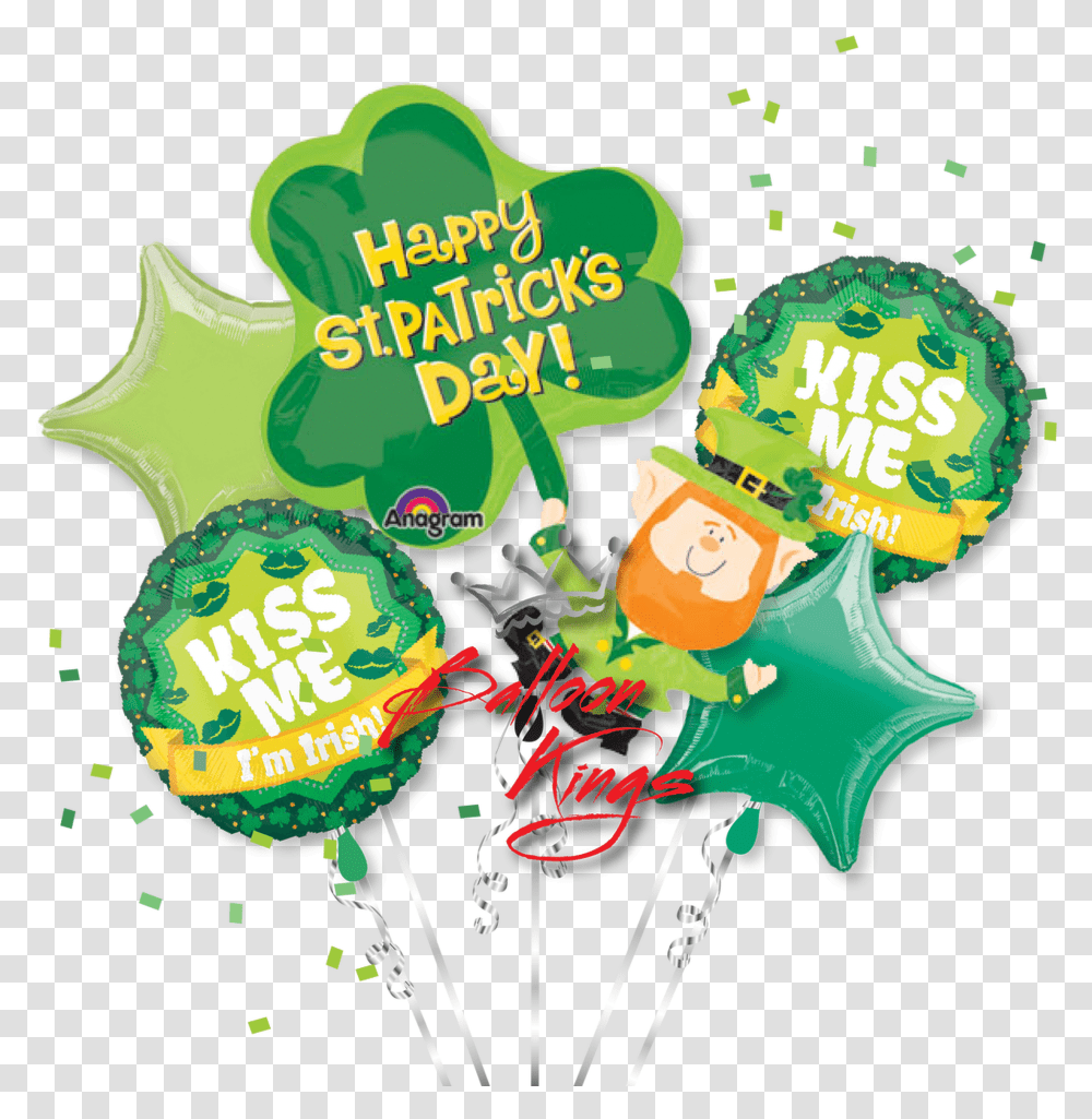 Happy St Patricks Day Bouquet Illustration, Ball, Food Transparent Png
