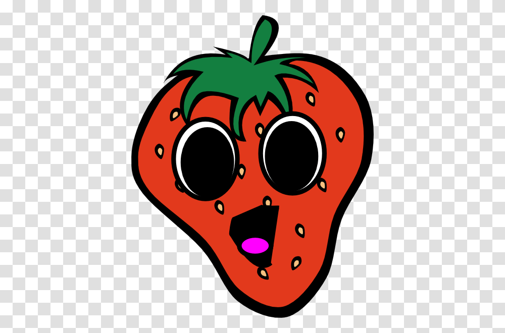 Happy Strawberry Clip Art, Food, Label, Plant Transparent Png