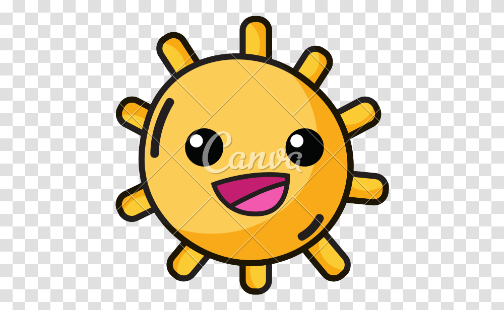 Happy Sun With Lights Ray Kawaii Icons By Canva Cycle Of 4th And 5th, Piggy Bank Transparent Png