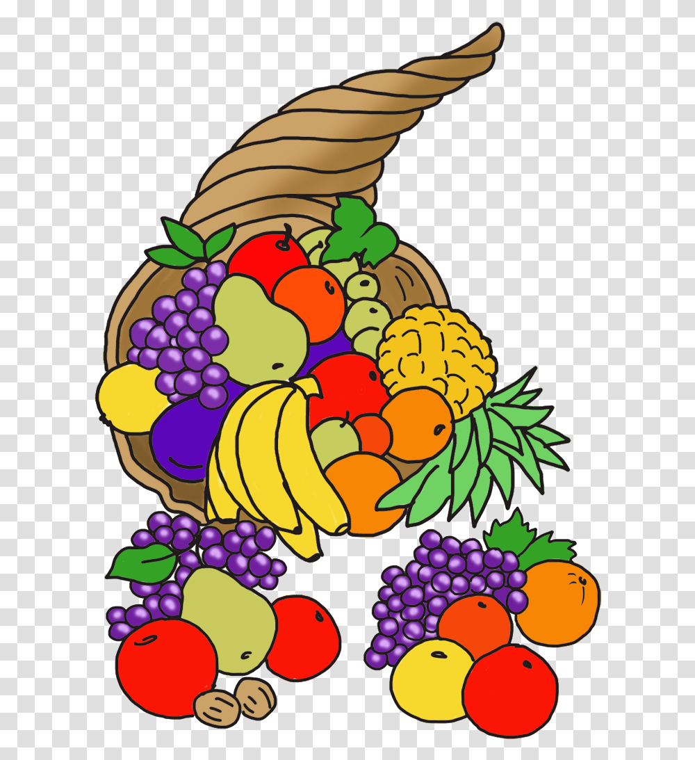 Happy Thanksgiving Clip Art Cornucopia, Plant, Fruit, Food, Grapes Transparent Png