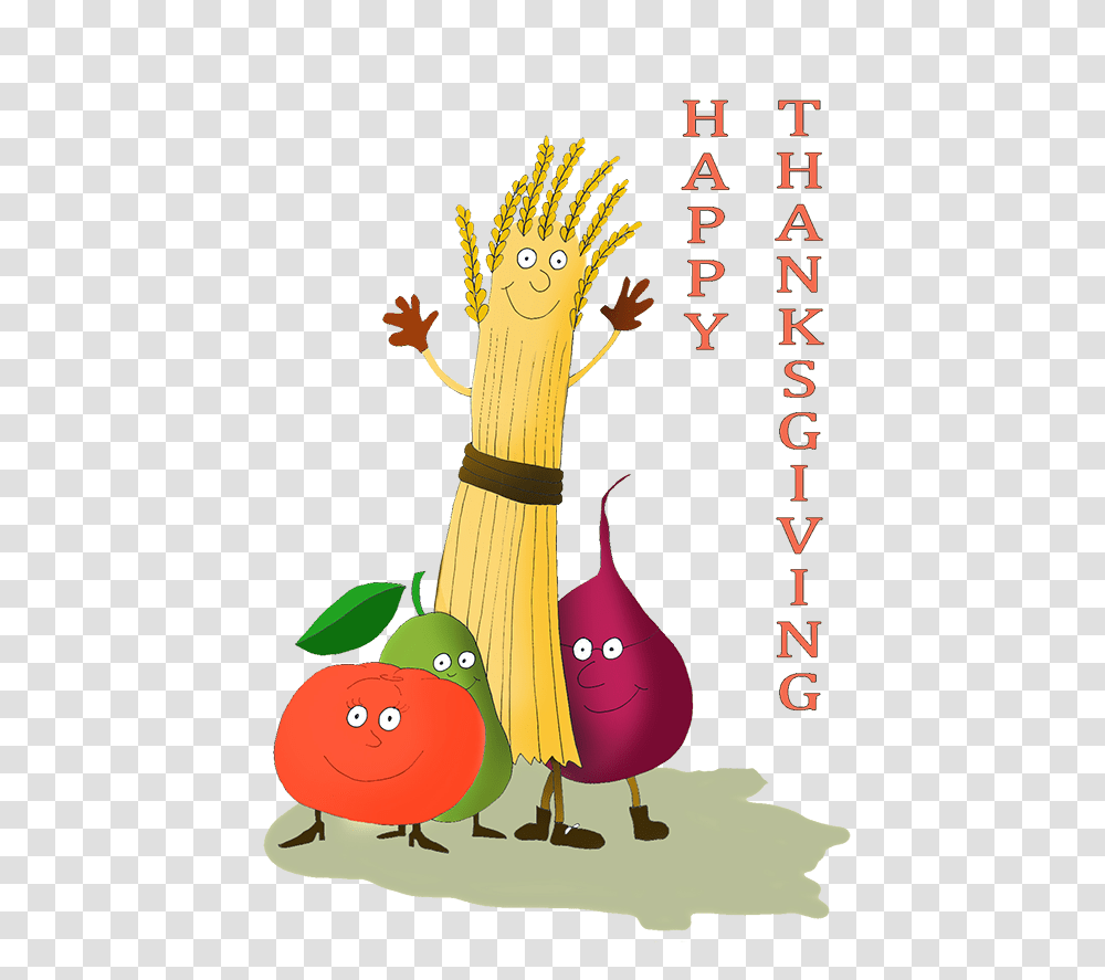 Happy Thanksgiving Clipart, Plant, Vegetable, Food, Bird Transparent Png