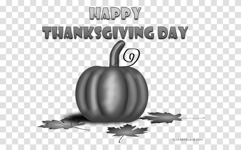 Happy Thanksgiving Clipart Pumpkin, Plant, Vegetable, Food, Produce Transparent Png