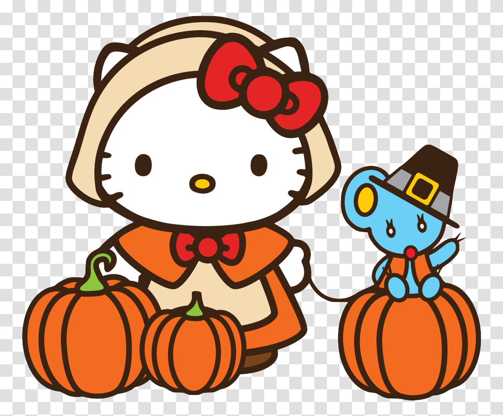 Happy Thanksgiving Hello Kitty, Food, Halloween, Toy Transparent Png