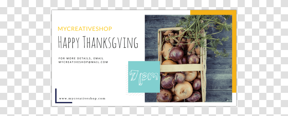 Happy Thanksgiving Linkedin Post Template Preview Onion, Plant, Vegetable, Food, Shallot Transparent Png
