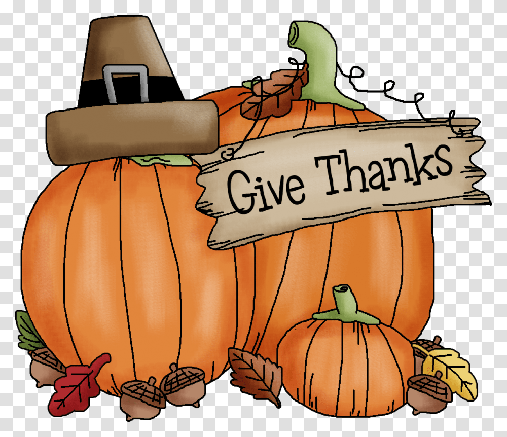 Happy Thanksgiving, Pumpkin, Vegetable, Plant, Food Transparent Png