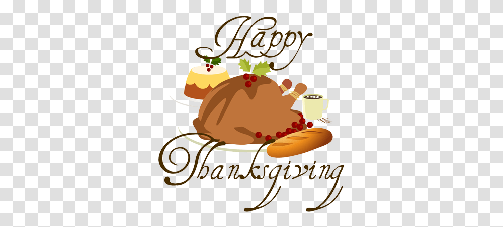 Happy Thanksgiving Turkey Dinner Happy New Year Script, Food, Supper, Meal, Text Transparent Png