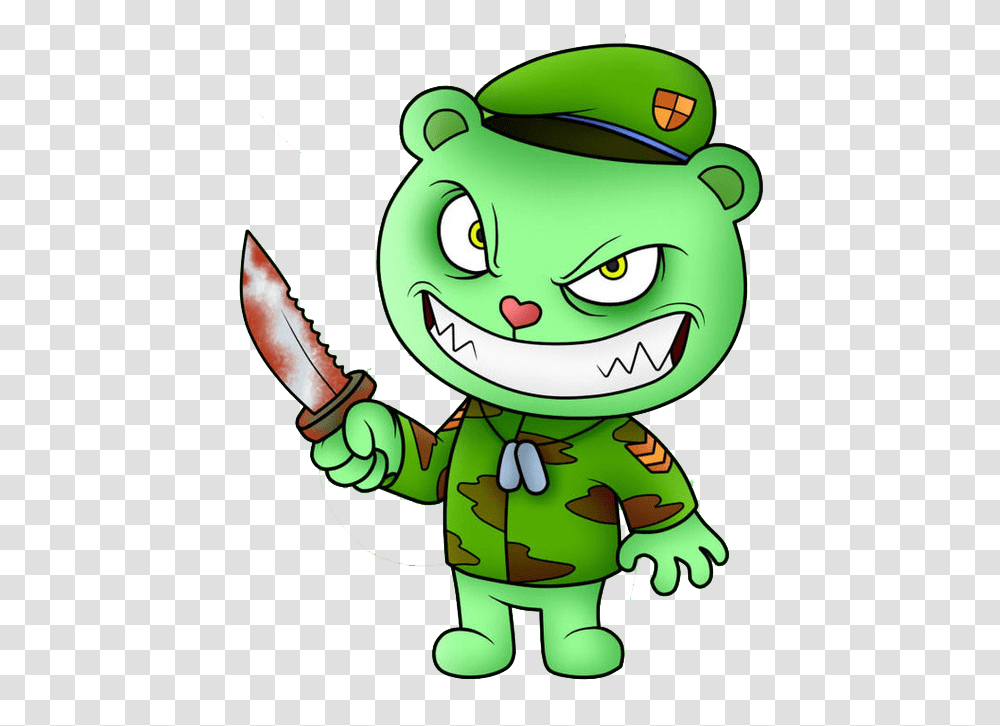 Happy Tree Friends By Boxbird Clipart Flippy E Flaky Htf, Hand, Elf, Graphics Transparent Png