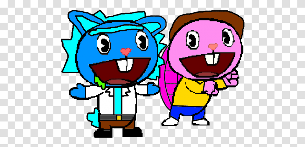 Happy Tree Friends Rick And Morty, Doodle, Drawing, Crowd Transparent Png