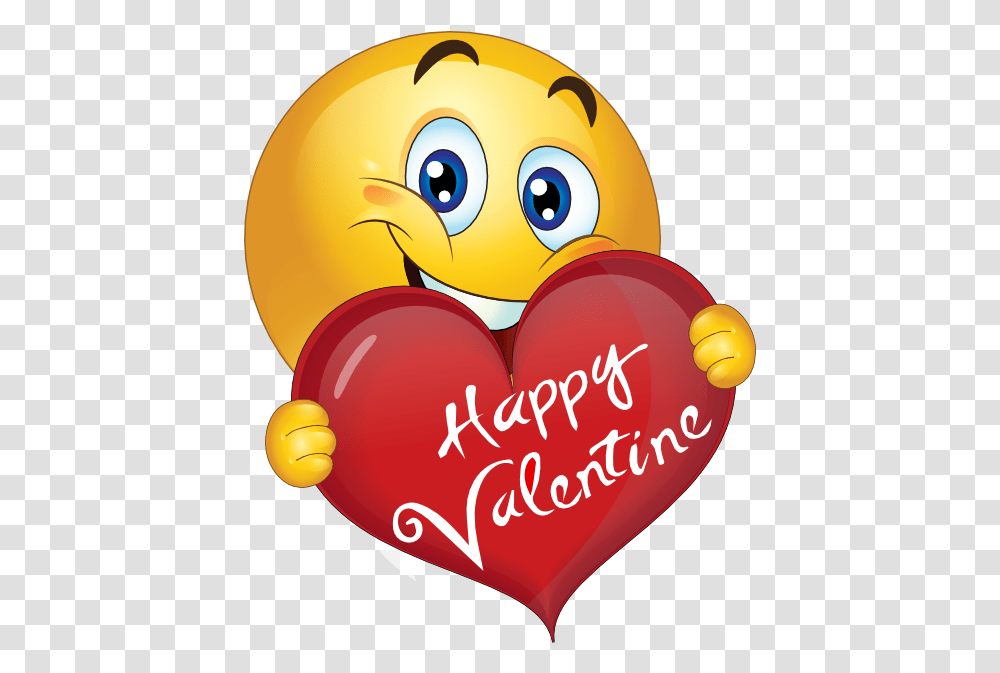Happy Valentine Boy Smiley Emoticon Animated Emoji Happy Valentines Day, Heart, Ball, Text, Balloon Transparent Png